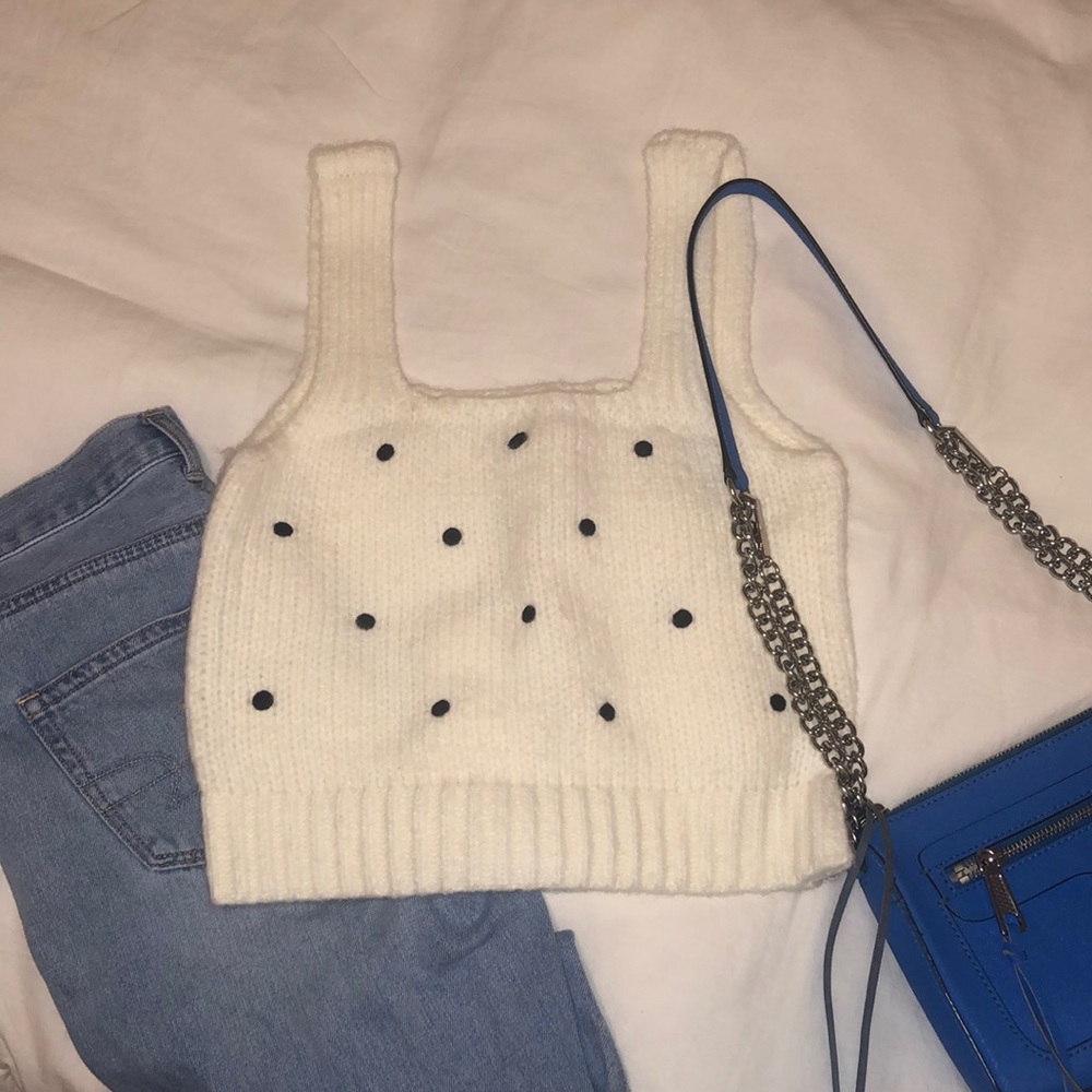 Knit Polka Dot Top